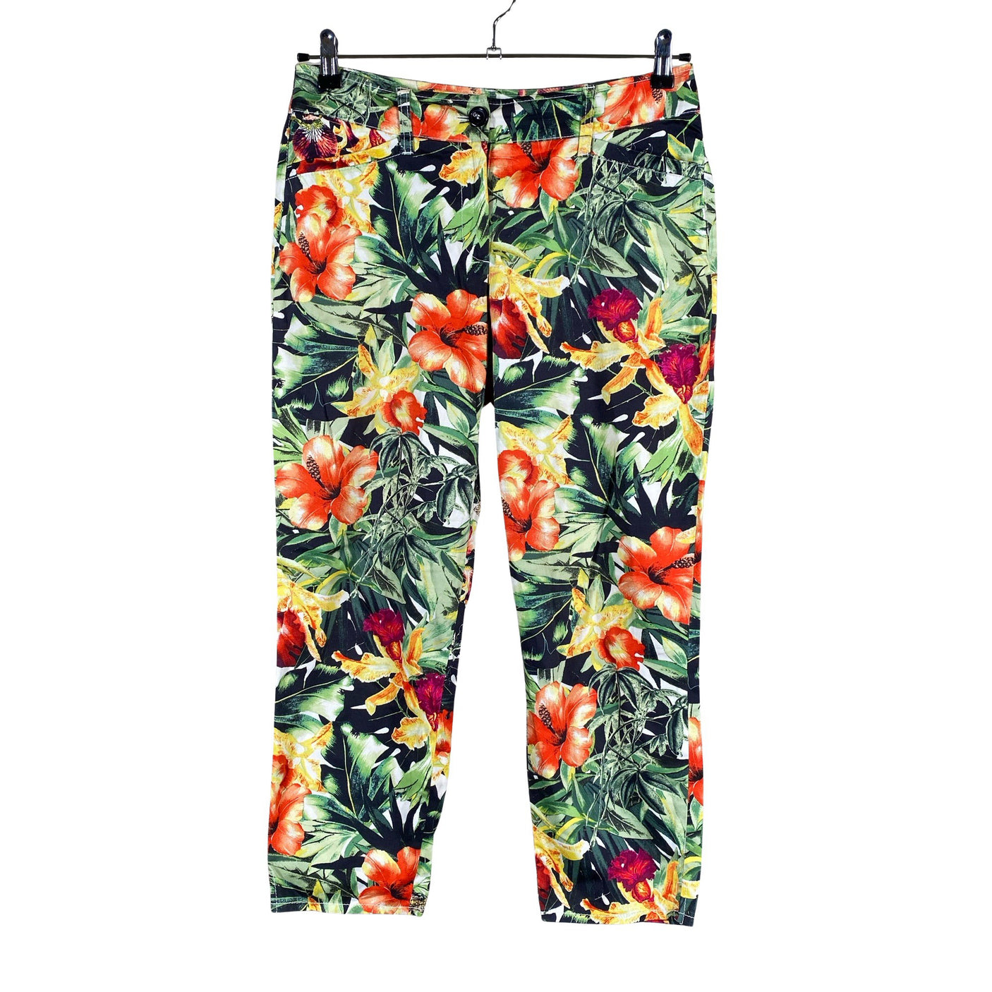 Unisex Gerry Weber - Mittevenivad poolpikad püksid, suurus 38 - Roheline (1)