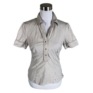 Unisex Monton - Lühikeste käistega pluus, suurus 38 - Valge (1)