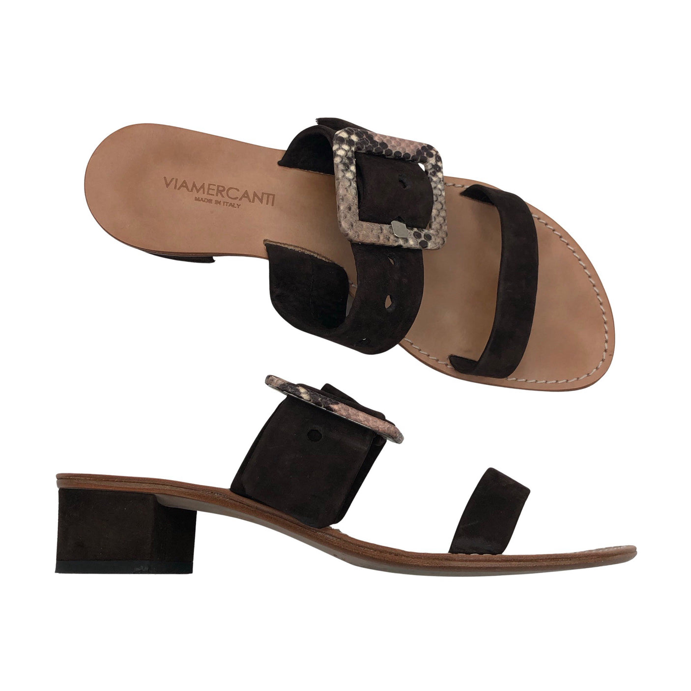 Unisex Viamercanti - Kontsaga rihmikud, suurus 40 - Pruun (1)