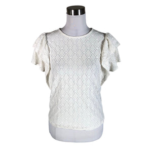 Unisex Holly & Whyte by Lindex - Lühikeste käistega pluus, suurus 38 - Looduslik valge (1)