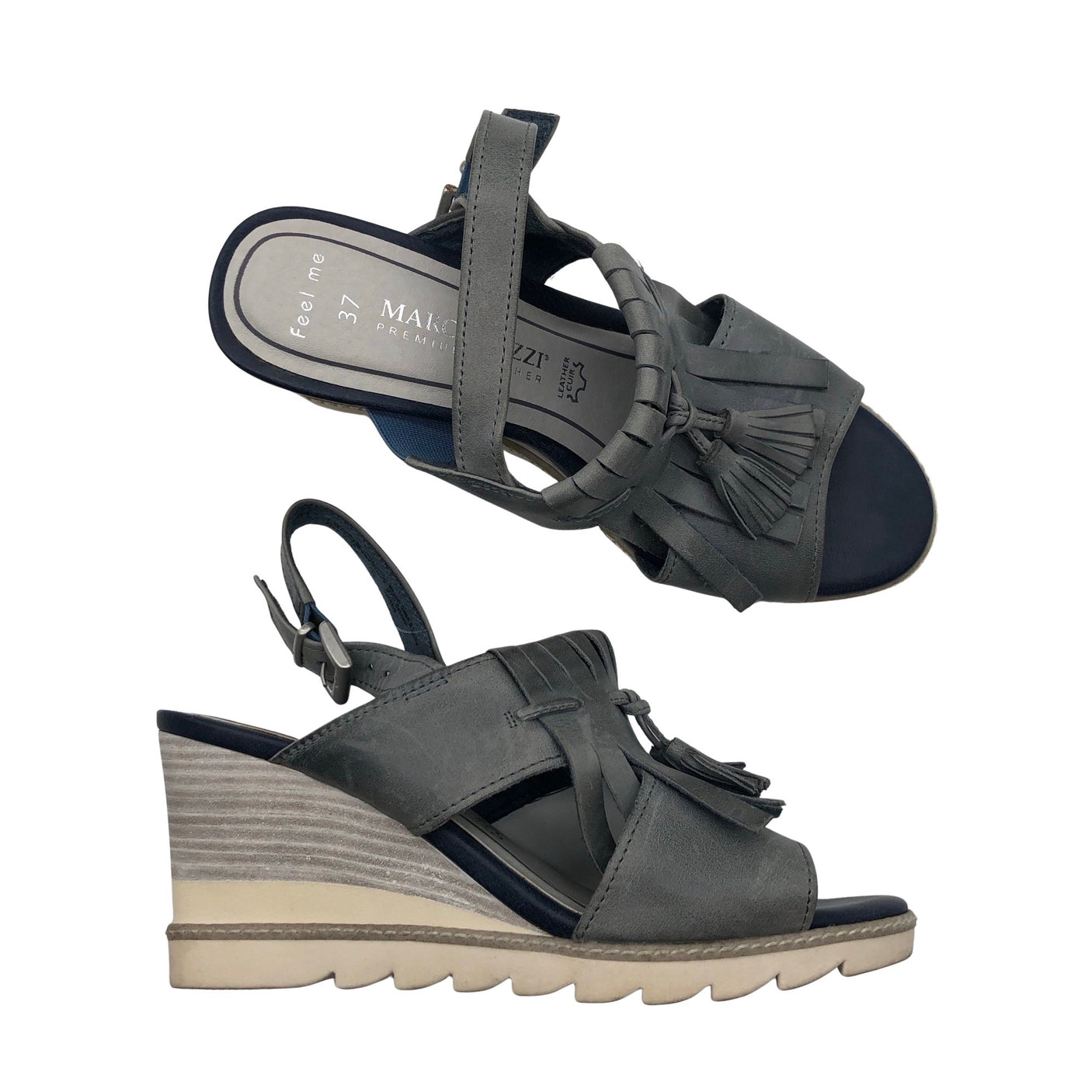 Unisex Marco Tozzi - Kiilkontsaga rihmikud, suurus 37 - Hall (1)