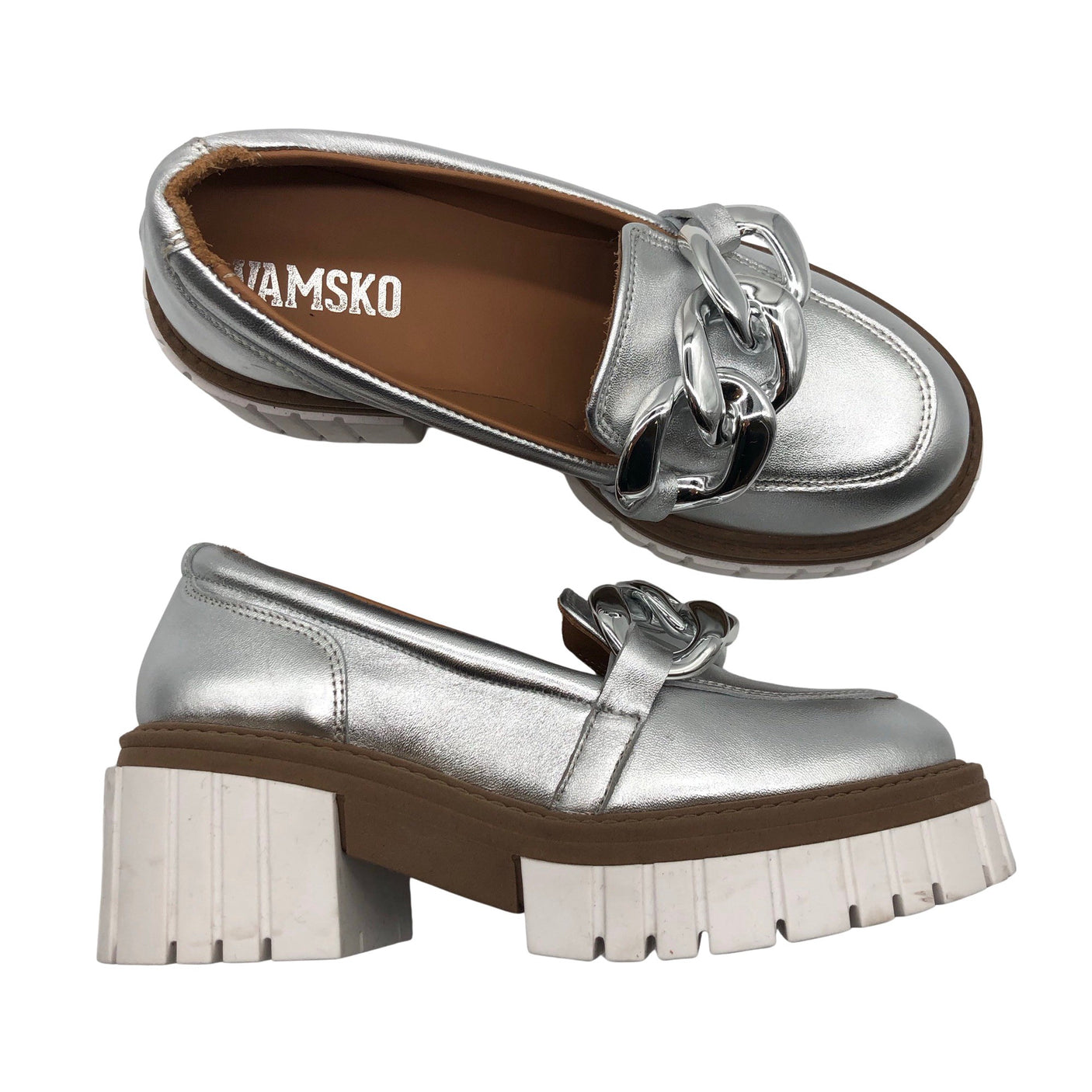 Unisex Vamsko - Mokassiinid, suurus 36 - Hõbe (1)