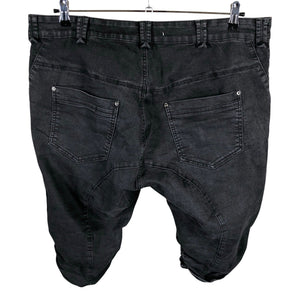 Unisex Zizzi - Teksast poolpikad püksid, suurus 48 - Must (2)