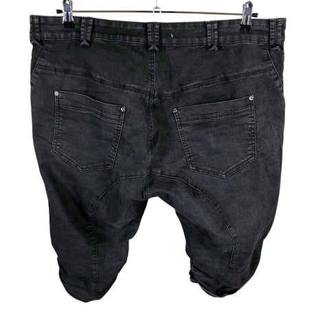 Unisex Zizzi - Teksast poolpikad püksid, suurus 48 - Must (2)
