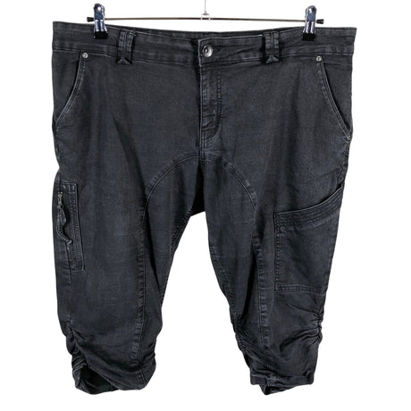 Unisex Zizzi - Teksast poolpikad püksid, suurus 48 - Must ()