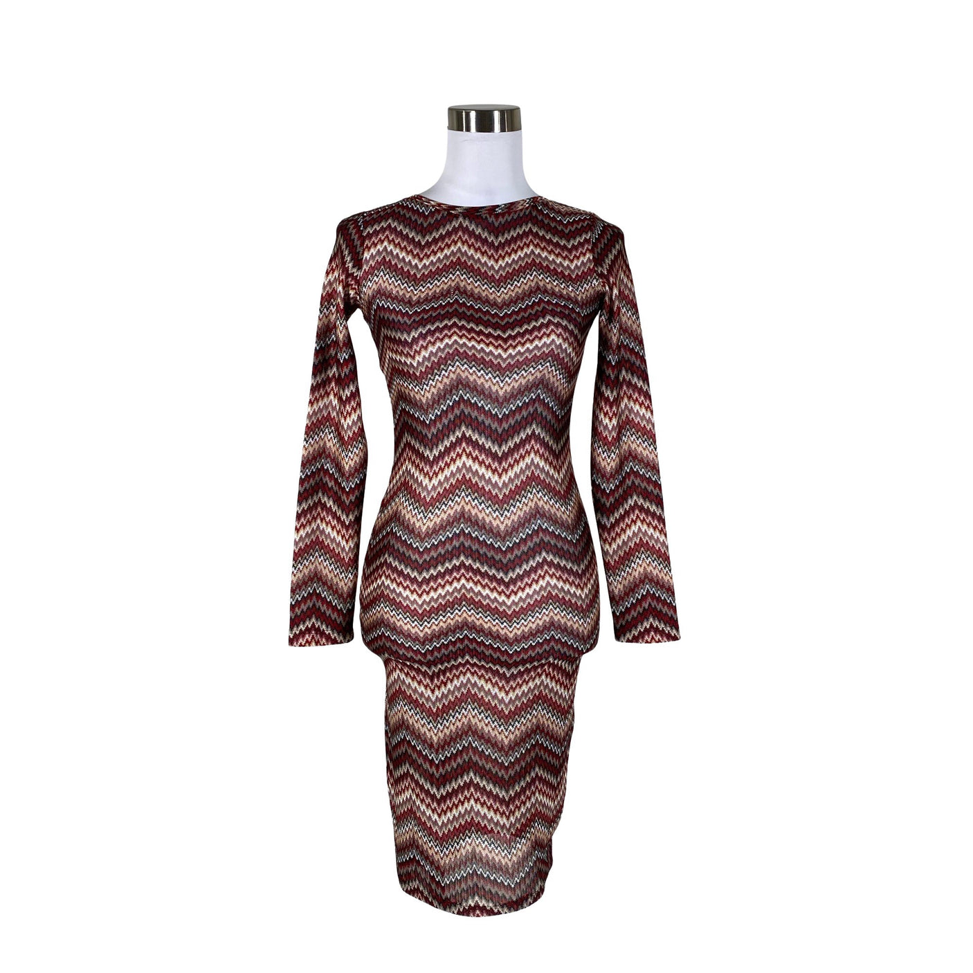 Unisex Lindex - Trikotaažist kleit, suurus 34 - Veinipunane (1)