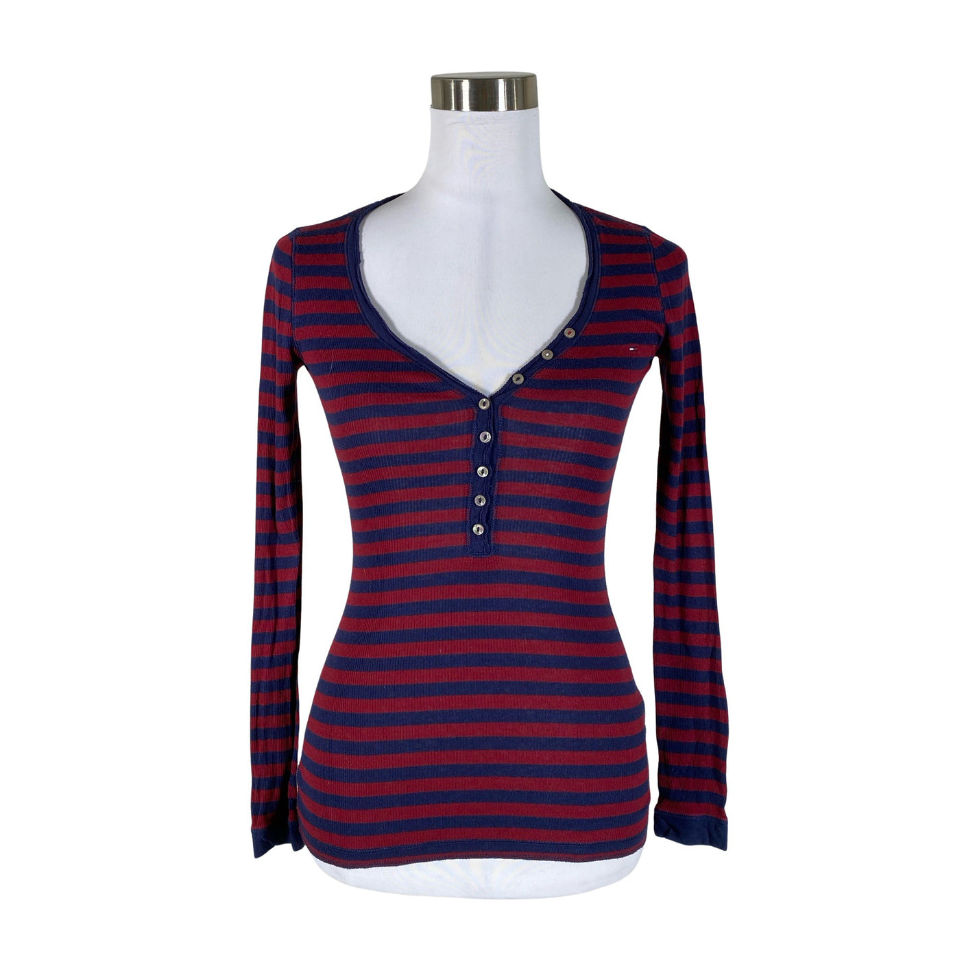 Unisex Tommy Hilfiger - Trikotaažist pluus, suurus 36 - Veinipunane (1)