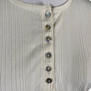 Unisex Lindex - Trikotaažist pluus, suurus 52 - Looduslik valge (2)