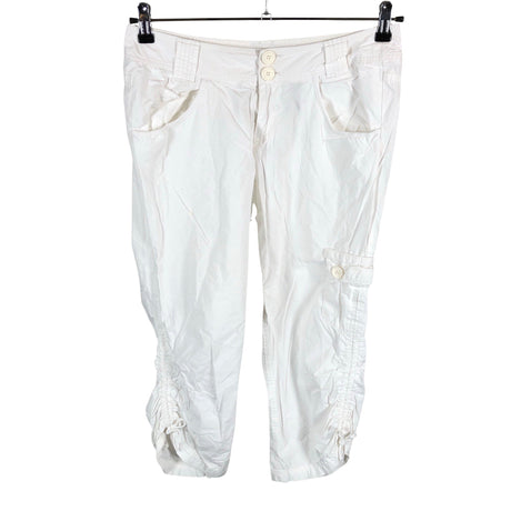 Unisex DKNY - Mittevenivad poolpikad püksid, suurus 38 - Valge ()