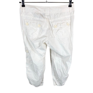 Unisex DKNY - Mittevenivad poolpikad püksid, suurus 38 - Valge (2)