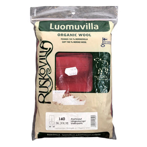 Unisex Ruskovilla - Villased püksid, suurus 134 - 140 - Punane (2)