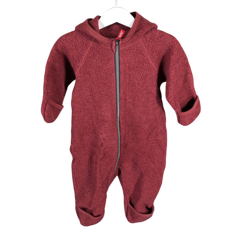 Unisex Ruskovilla - Villane kombinesoon, suurus 74 - 80 - Veinipunane ()