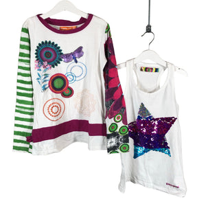 Unisex Desigual - Trikotaažist pluus, suurus 146 - 152 - Valge (1)