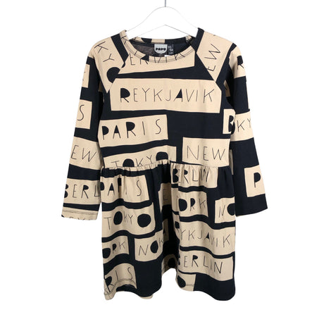 Unisex Papu - Trikotaažist kleit, suurus 122 - 128 - Must ()