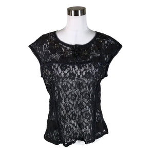 Unisex Cream - Lühikeste käistega pluus, suurus 40 - Sinine (1)