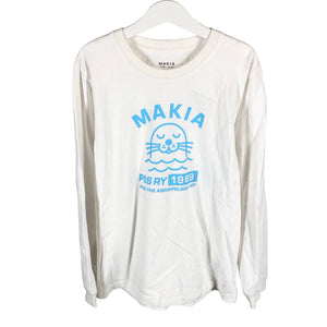 Unisex Makia - Trikotaažist pluus, suurus 146 - 152 - Valge (1)
