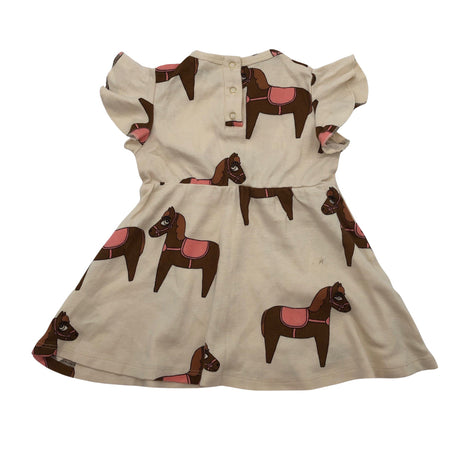Unisex Mini Rodini - Trikotaažist kleit, suurus 68 - 74 - Beige (2)