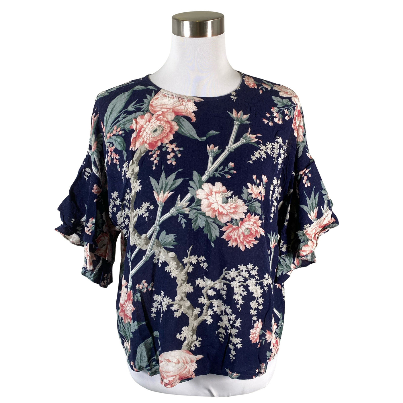 Unisex Warehouse - Lühikeste käistega pluus, suurus 38 - Sinine (1)