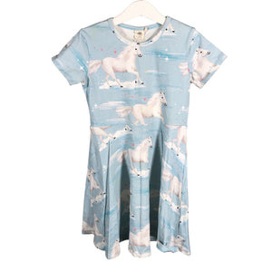 Unisex Walkiddy - Trikotaažist kleit, suurus 116 - 122 - Helesinine (1)
