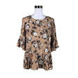 Unisex Andiata - Lühikeste käistega pluus, suurus 36 - Beige ()