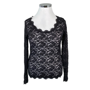 Unisex Rosemunde - Trikotaažist pluus, suurus 42 - Must (1)