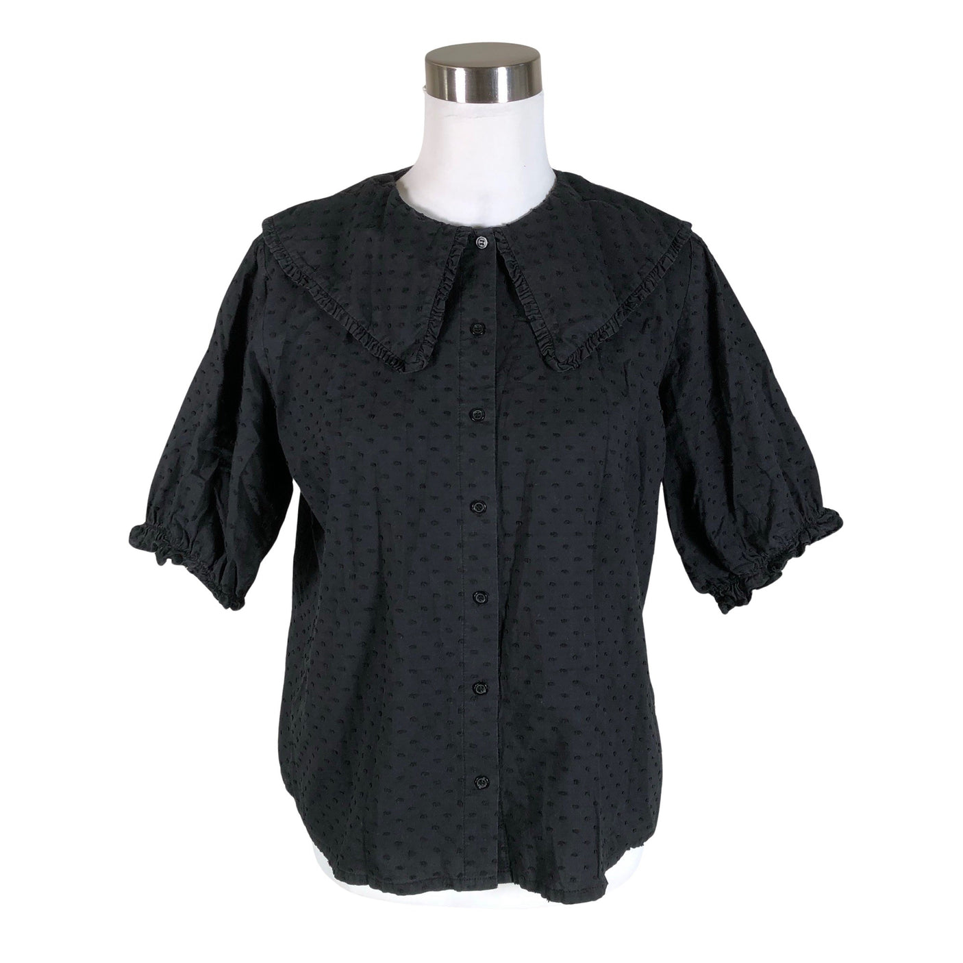 Unisex Modström - Lühikeste käistega pluus, suurus 38 - Must (1)