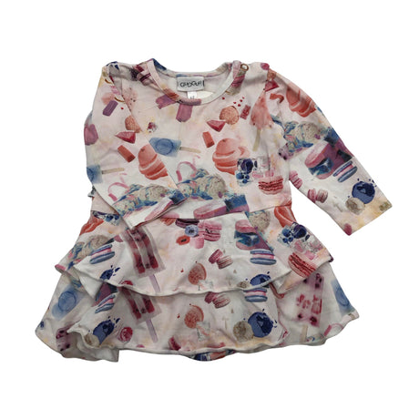 Unisex Gugguu - Trikotaažist kleit, suurus 56 - 62 - Valge ()