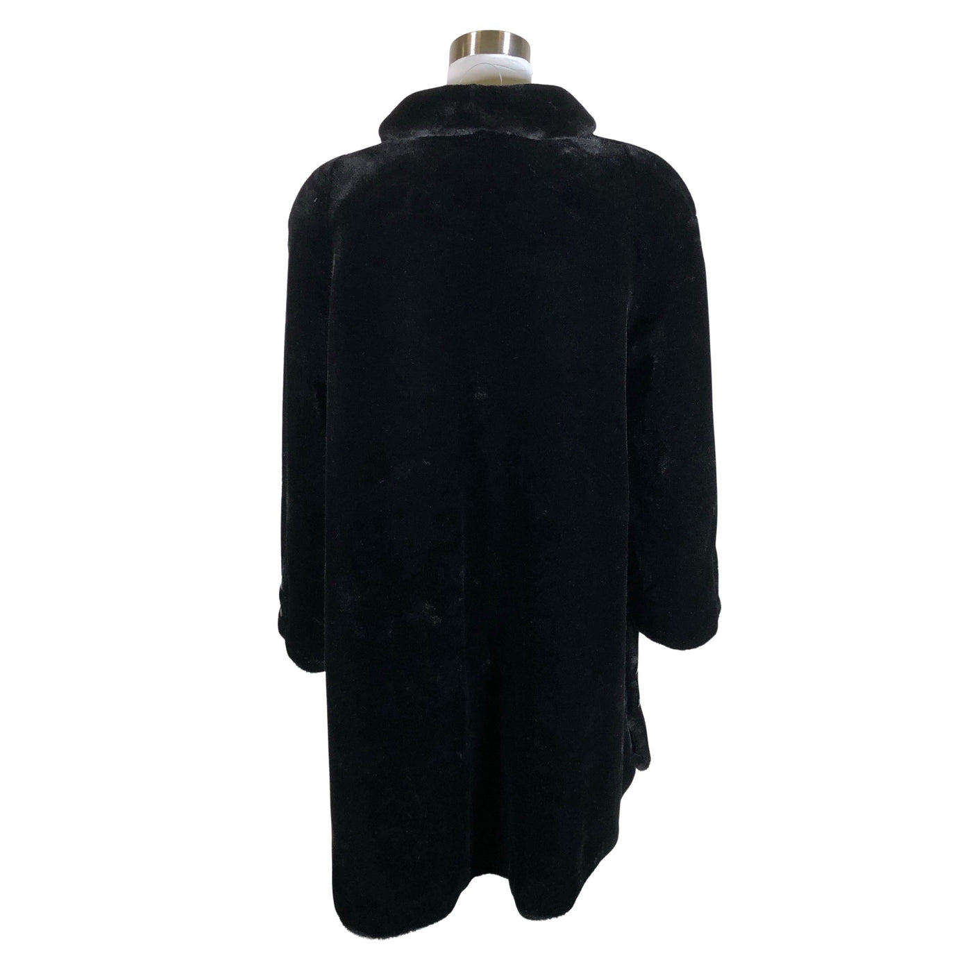 Unisex Ajatar - Kunstkarusnahast mantel, suurus 34 - Must (2)