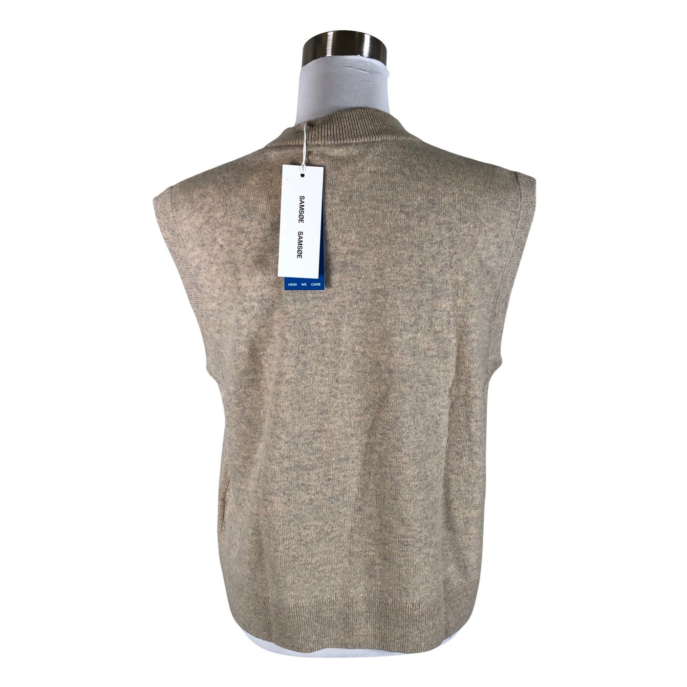 Unisex Samsoe&Samsoe - Kootud vest, suurus 34 - Pruun (2)