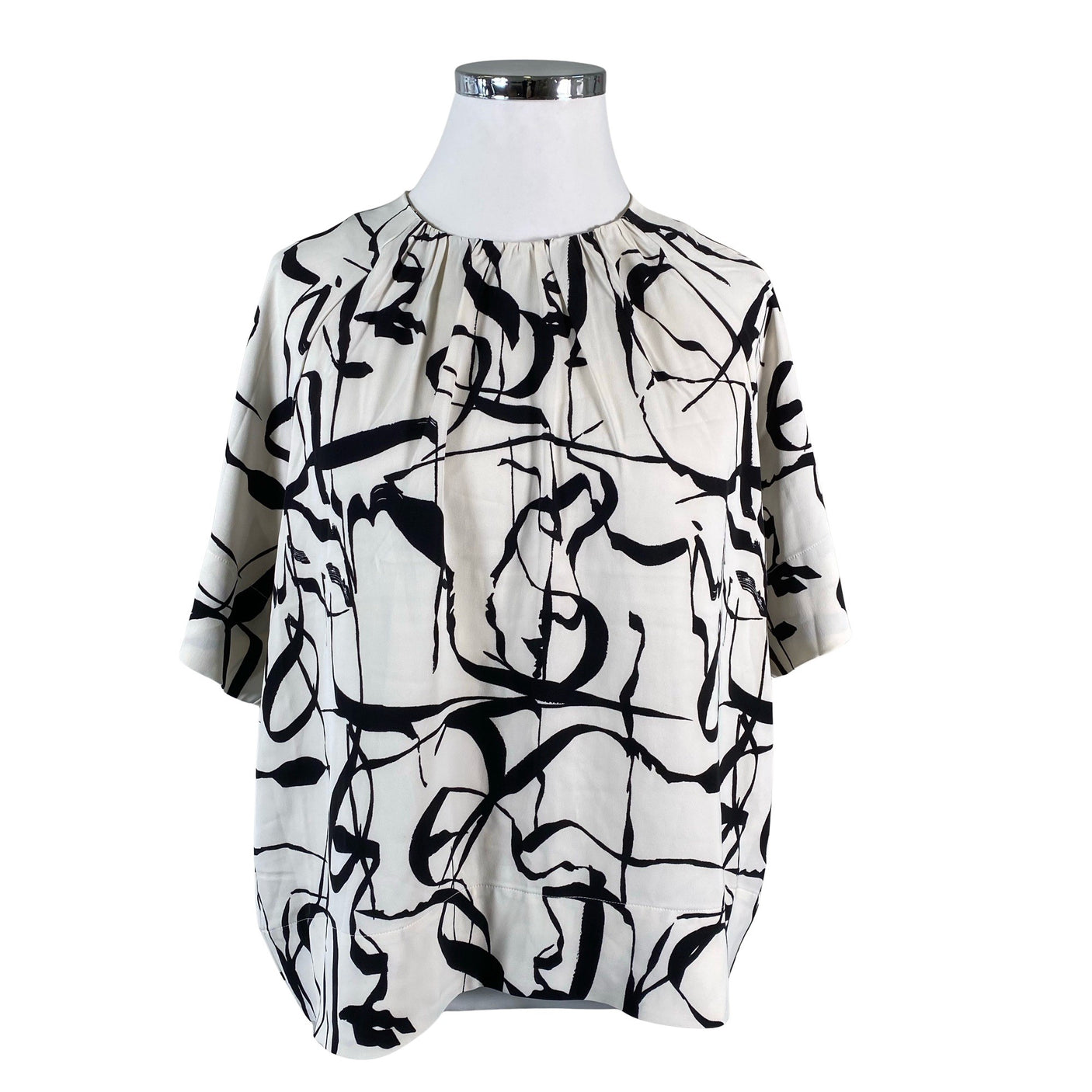 Unisex InWear - Lühikeste käistega pluus, suurus 46 - Valge (1)