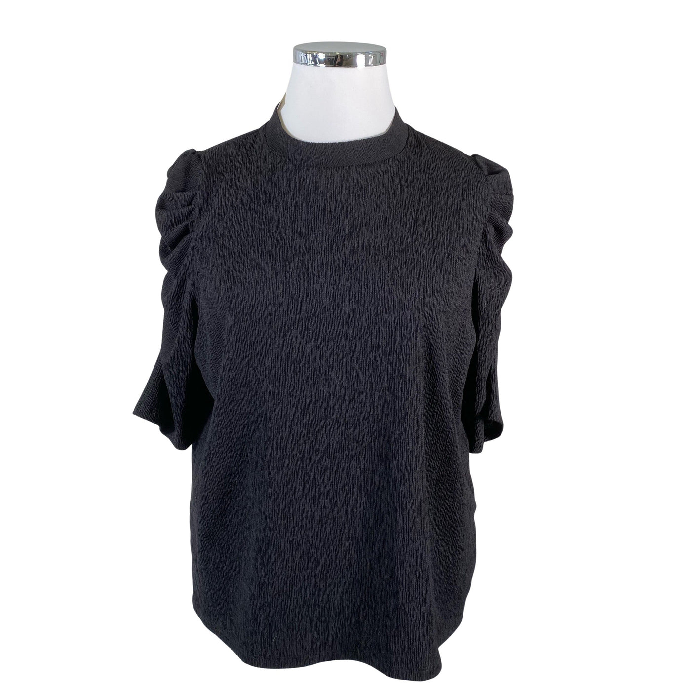 Unisex Lindex - Lühikeste käistega pluus, suurus 52 - Must (1)