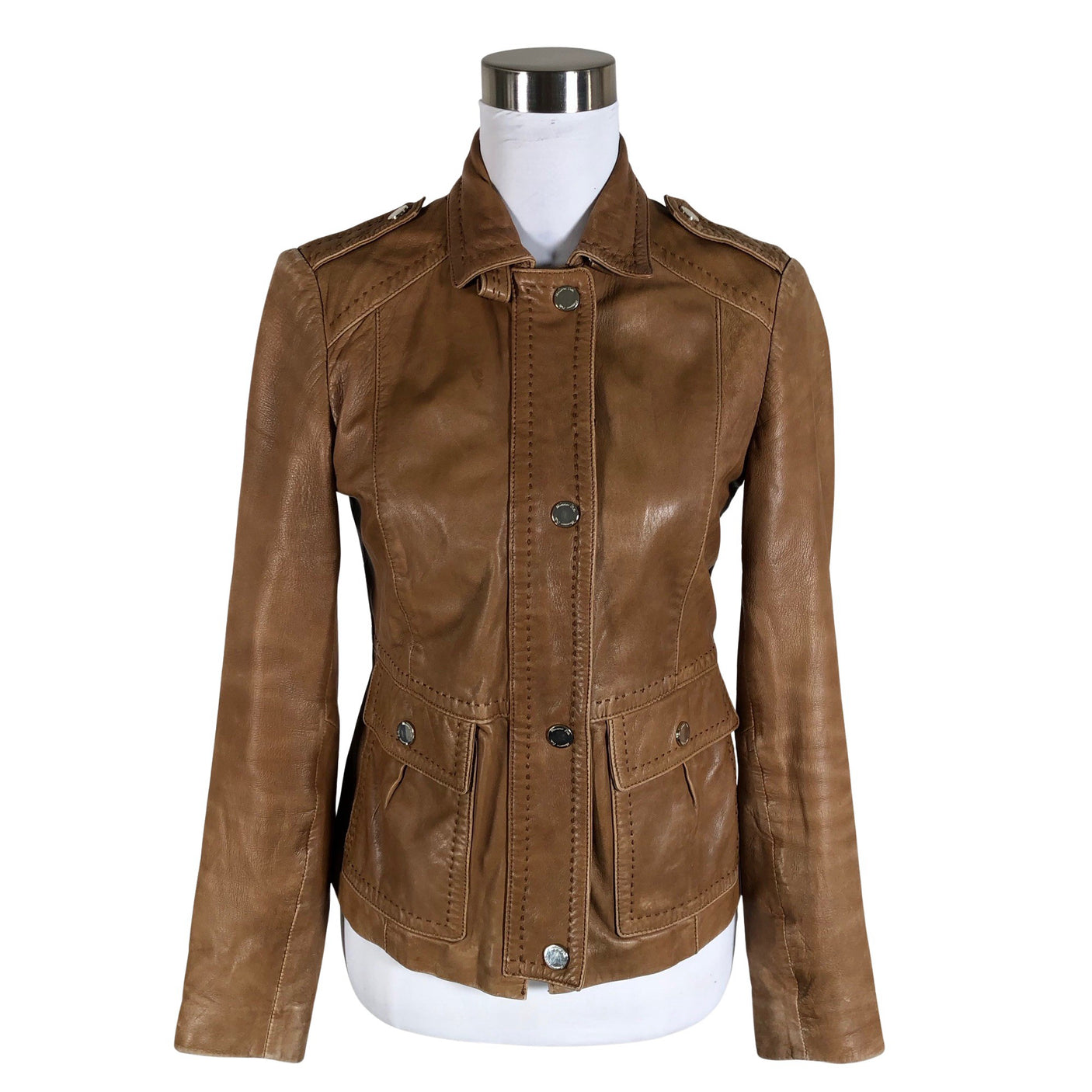 Unisex Massimo Dutti - Nahktagi, suurus 36 - Pruun (1)