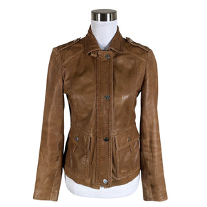 Unisex Massimo Dutti - Nahktagi, suurus 36 - Pruun (1)