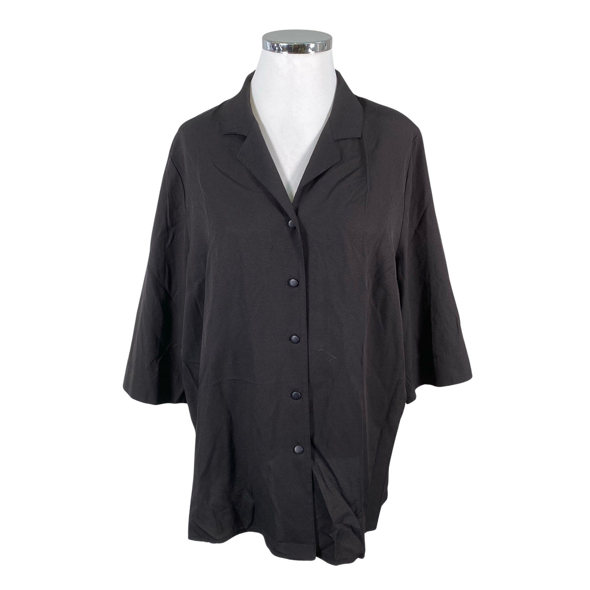Unisex Adatto - Lühikeste käistega pluus, suurus 46 - Must (1)