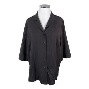 Unisex Adatto - Lühikeste käistega pluus, suurus 46 - Must (1)