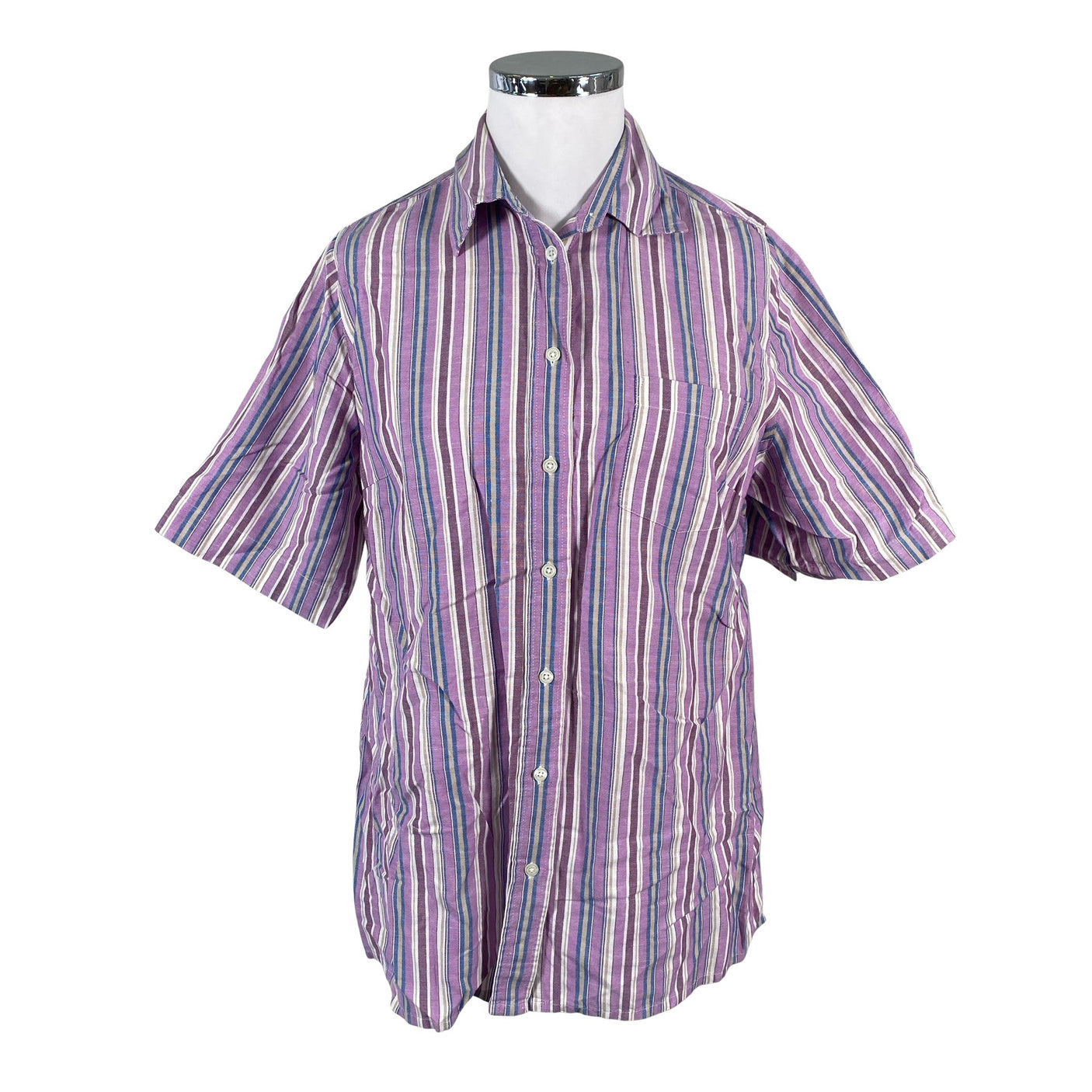 Unisex Ulla Popken - Lühikeste käistega pluus, suurus 46 - Lilla (1)