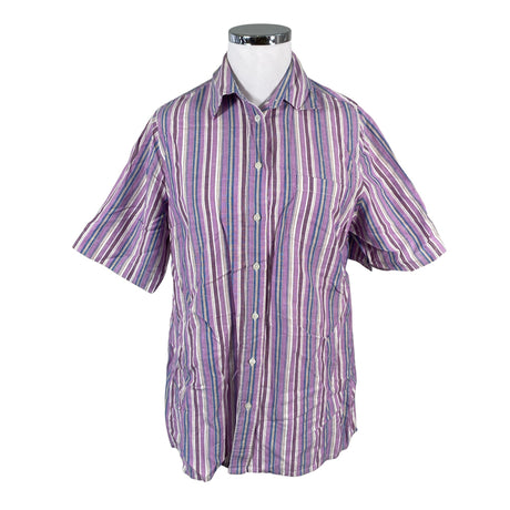 Unisex Ulla Popken - Lühikeste käistega pluus, suurus 46 - Lilla ()