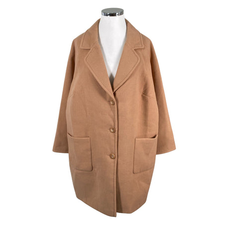 Unisex Ulla Popken - Villane mantel, suurus 50 - Pruun ()