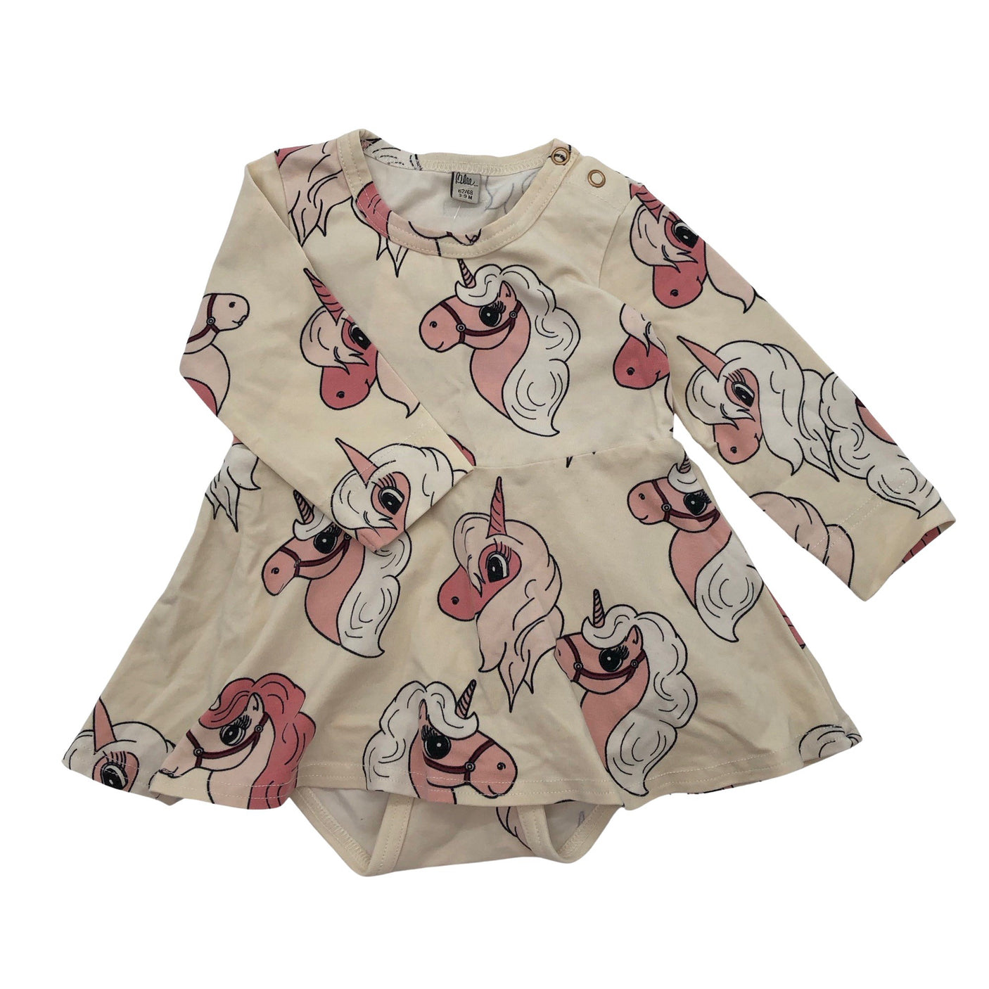 Unisex Blaa - Trikotaažist kleit, suurus 62 - 68 - Looduslik valge (1)