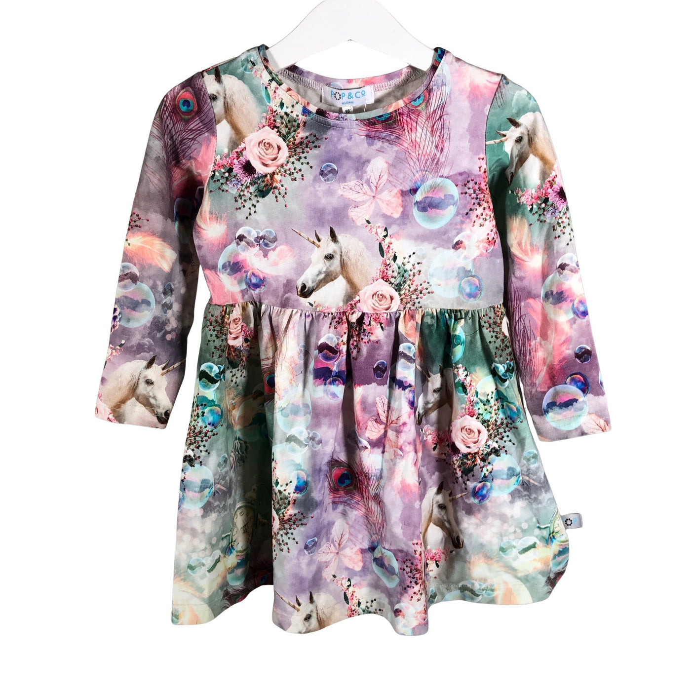 Unisex Pop & Co Helsinki - Trikotaažist kleit, suurus 92 - 98 - Lilla (1)