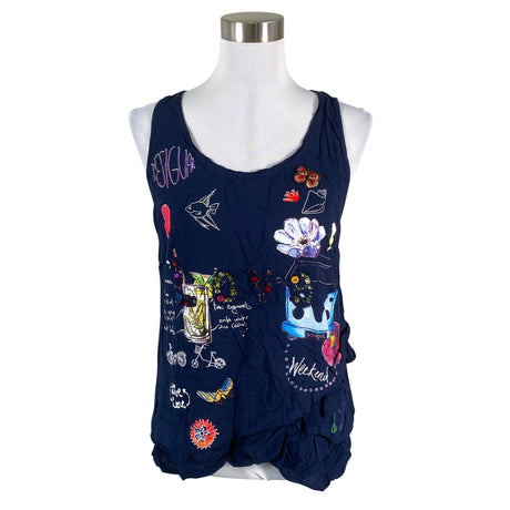 Unisex Desigual - Topp, suurus 40 - Sinine ()