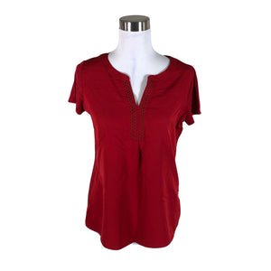 Unisex Comma - Lühikeste käistega pluus, suurus 40 - Punane (1)