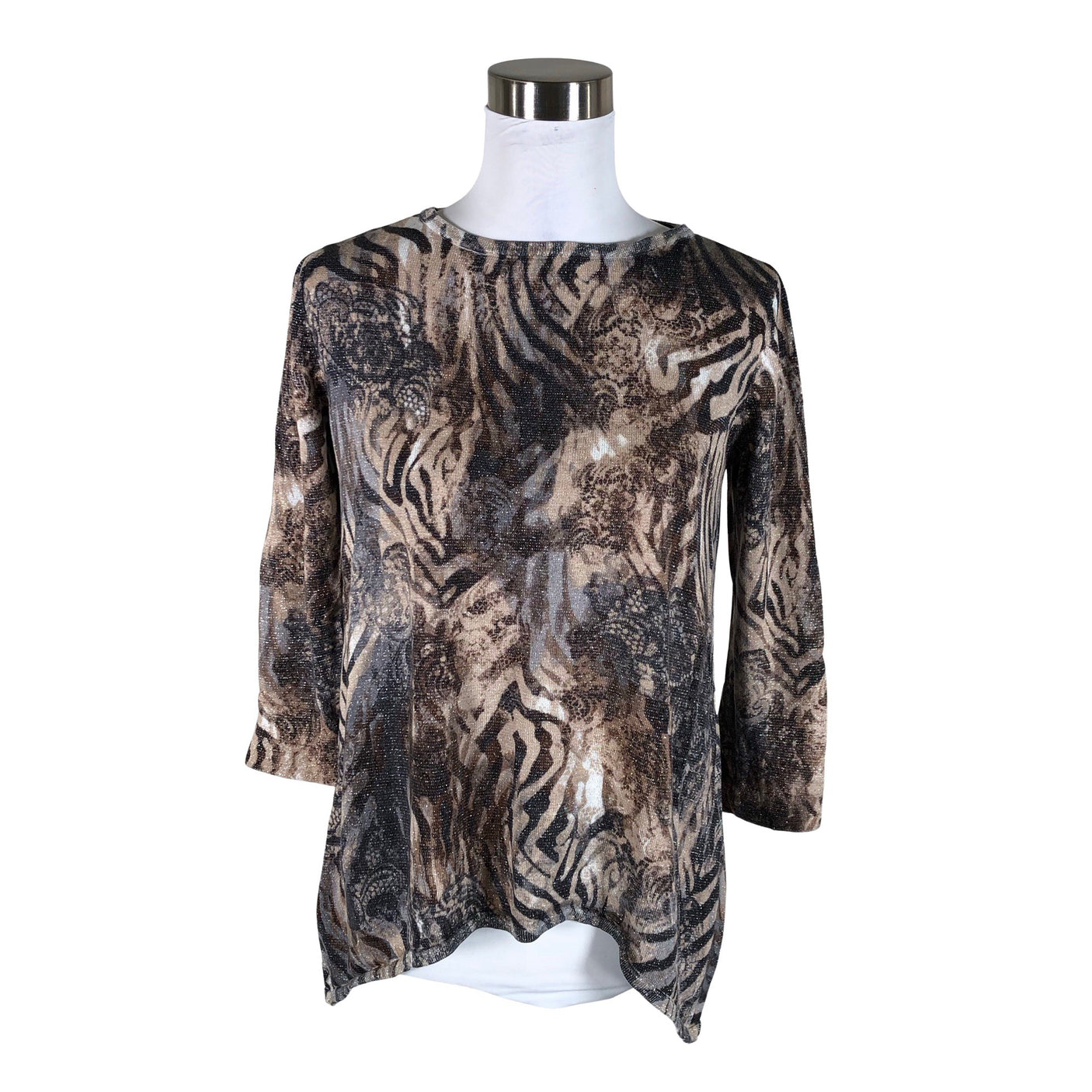 Unisex Betty Barclay - Kootud tuunika, suurus 38 - Pruun (1)