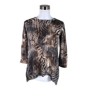 Unisex Betty Barclay - Kootud tuunika, suurus 38 - Pruun (1)