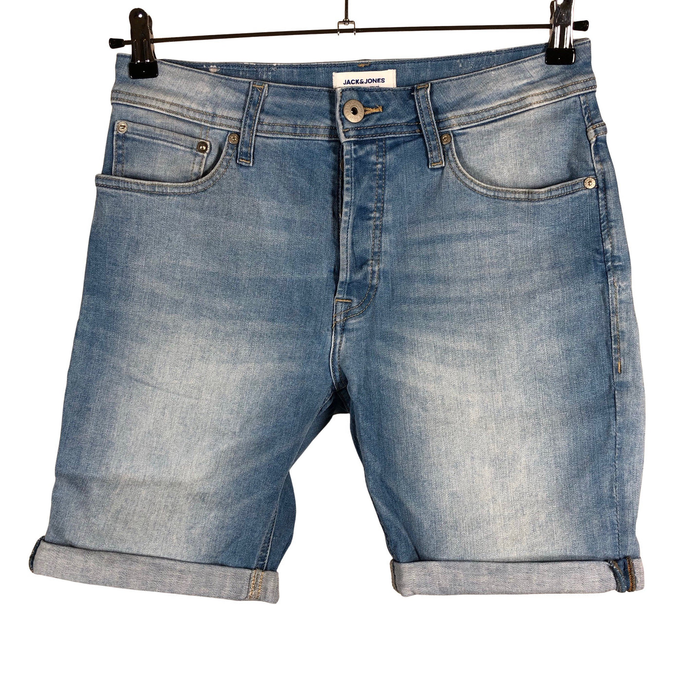 Unisex Jack & Jones - Teksast lühikesed püksid, suurus S - Helesinine (1)