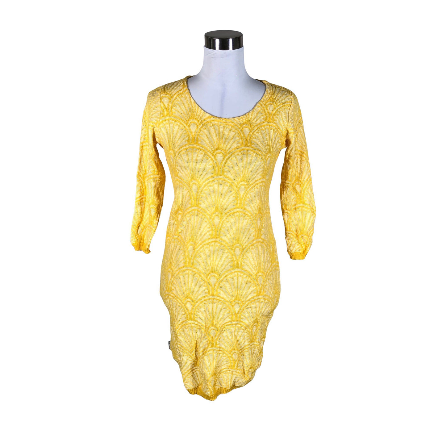 Unisex Kaino - Kootud kleit, suurus 36 - Kollane (1)