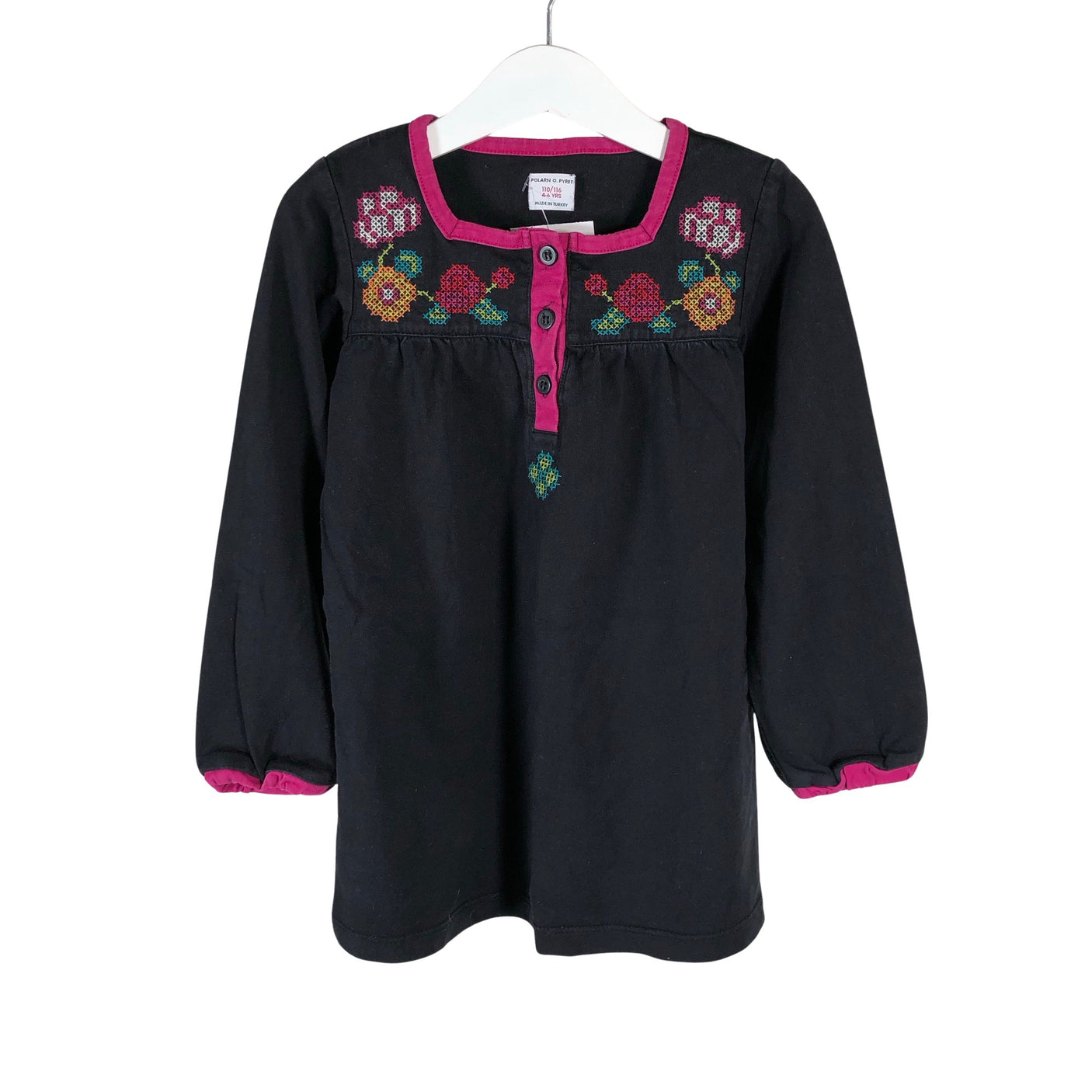 Unisex Polarn O. Pyret - Trikotaažist kleit, suurus 110 - 116 - Must (1)