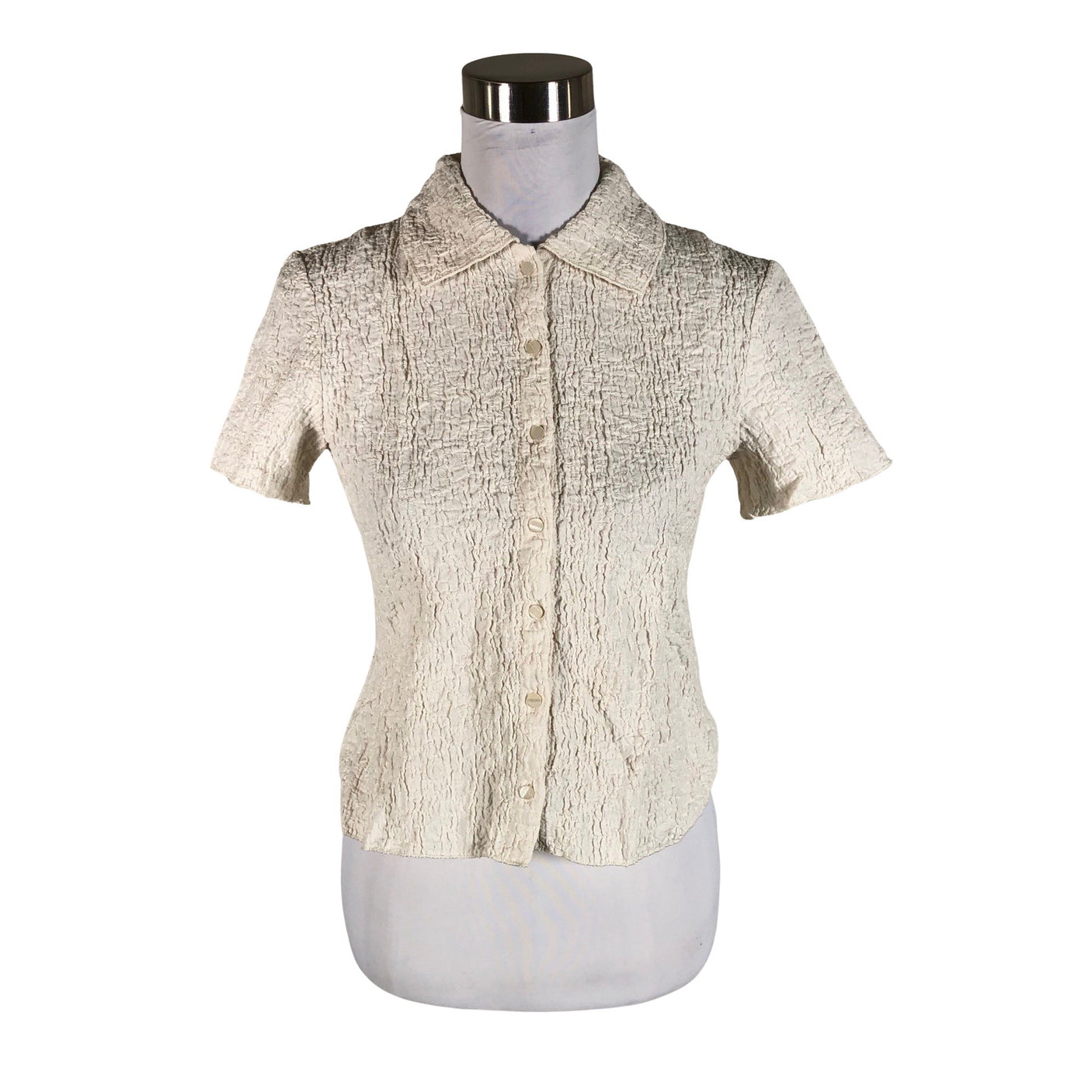 Unisex Lindex - Lühikeste käistega pluus, suurus 36 - Beige (1)