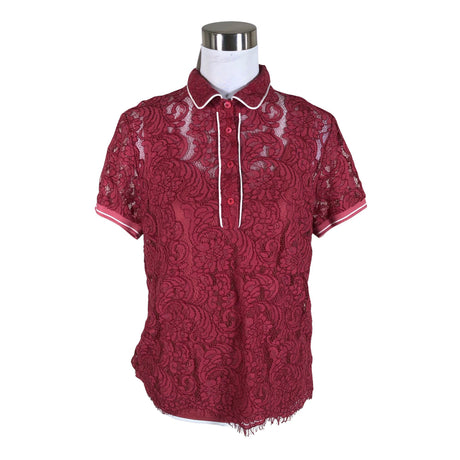 Unisex Tramontana - Lühikeste käistega pluus, suurus 38 - Veinipunane ()