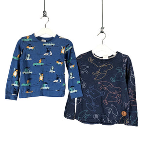 Unisex Polarn O. Pyret - Trikotaažist pluus, suurus 104 - 110 - Sinine (1)